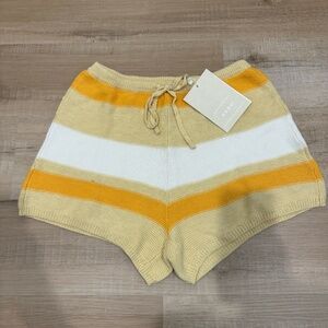 Sabo Orange and White Knit Short Size Medium (NWT)